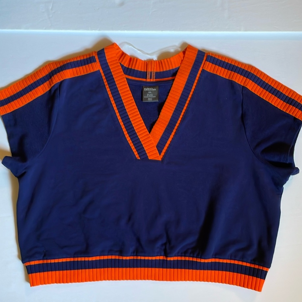 Sports Illustrated Knit Top Cap Sleeves Layering Cropped Top